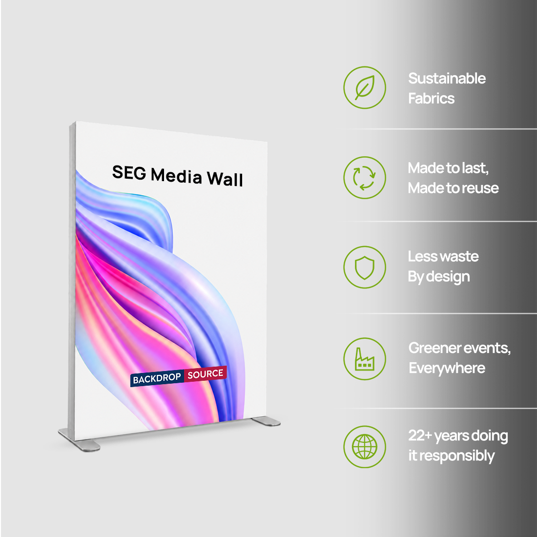 Pared multimedia de tela SEG: 13 pies x 8,2 pies