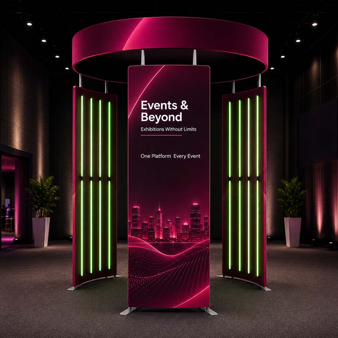 360 View 4 Panel Photo Booth Enclosure