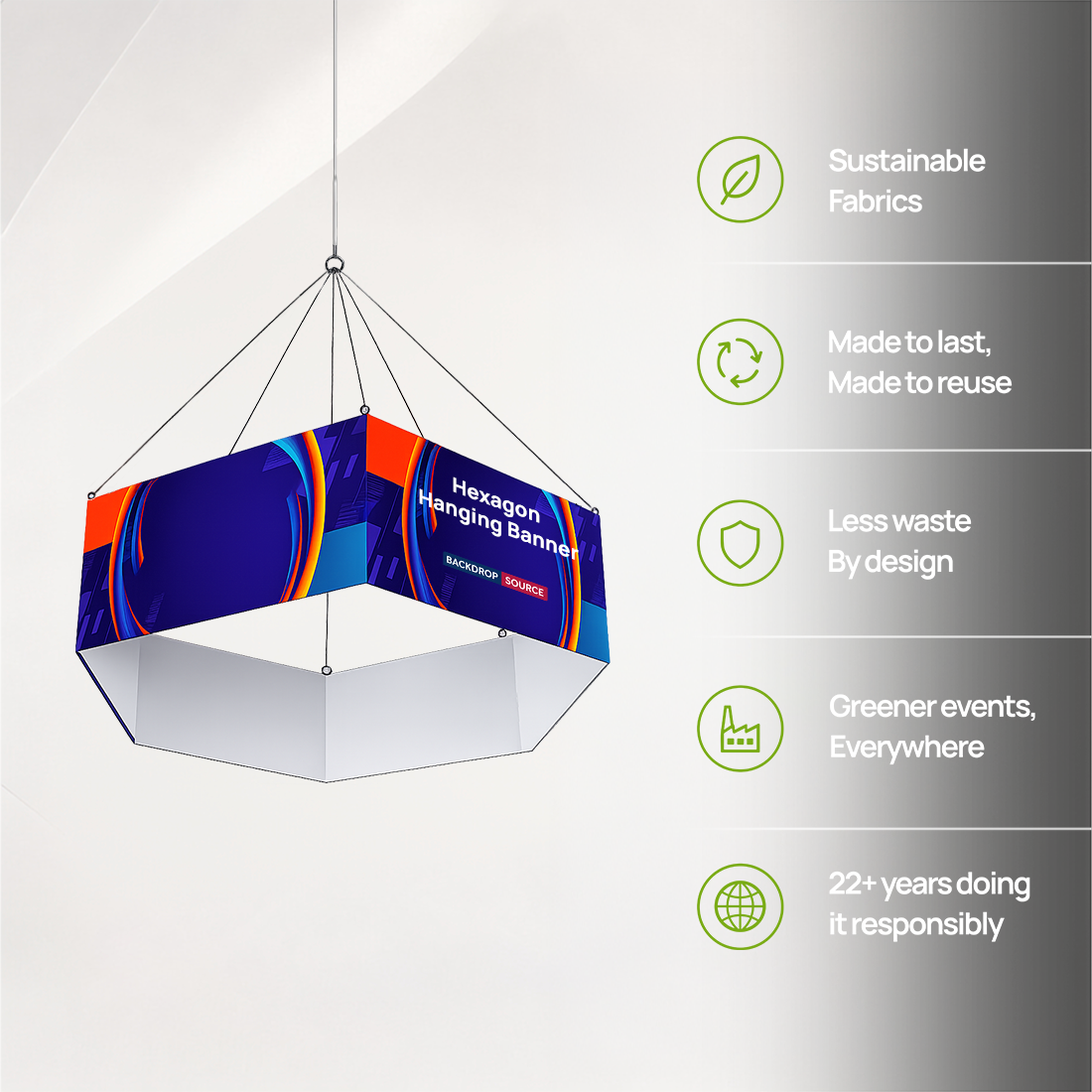 Banner colgante hexagonal Sky Tube