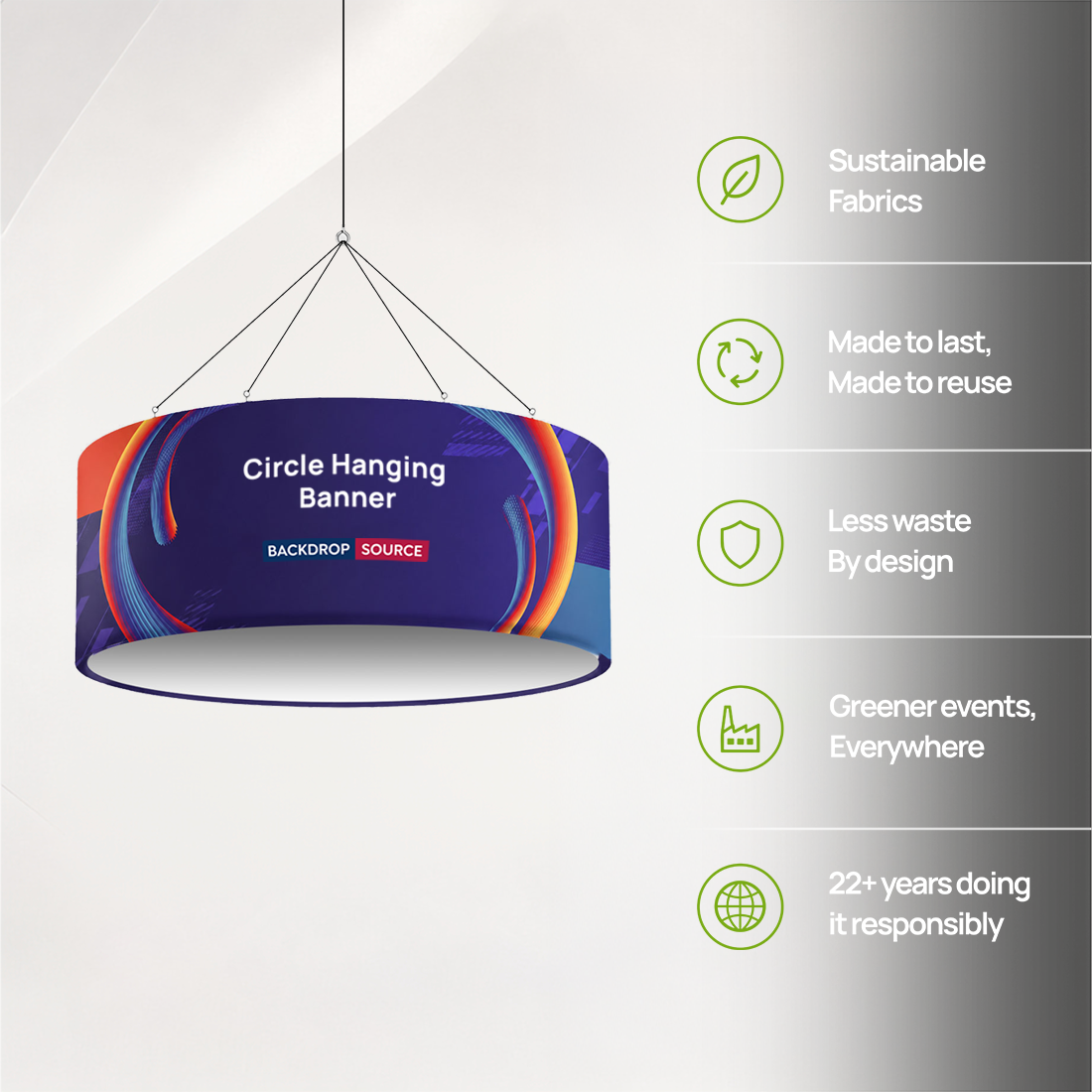 Sky Tube Circle Hanging Banner