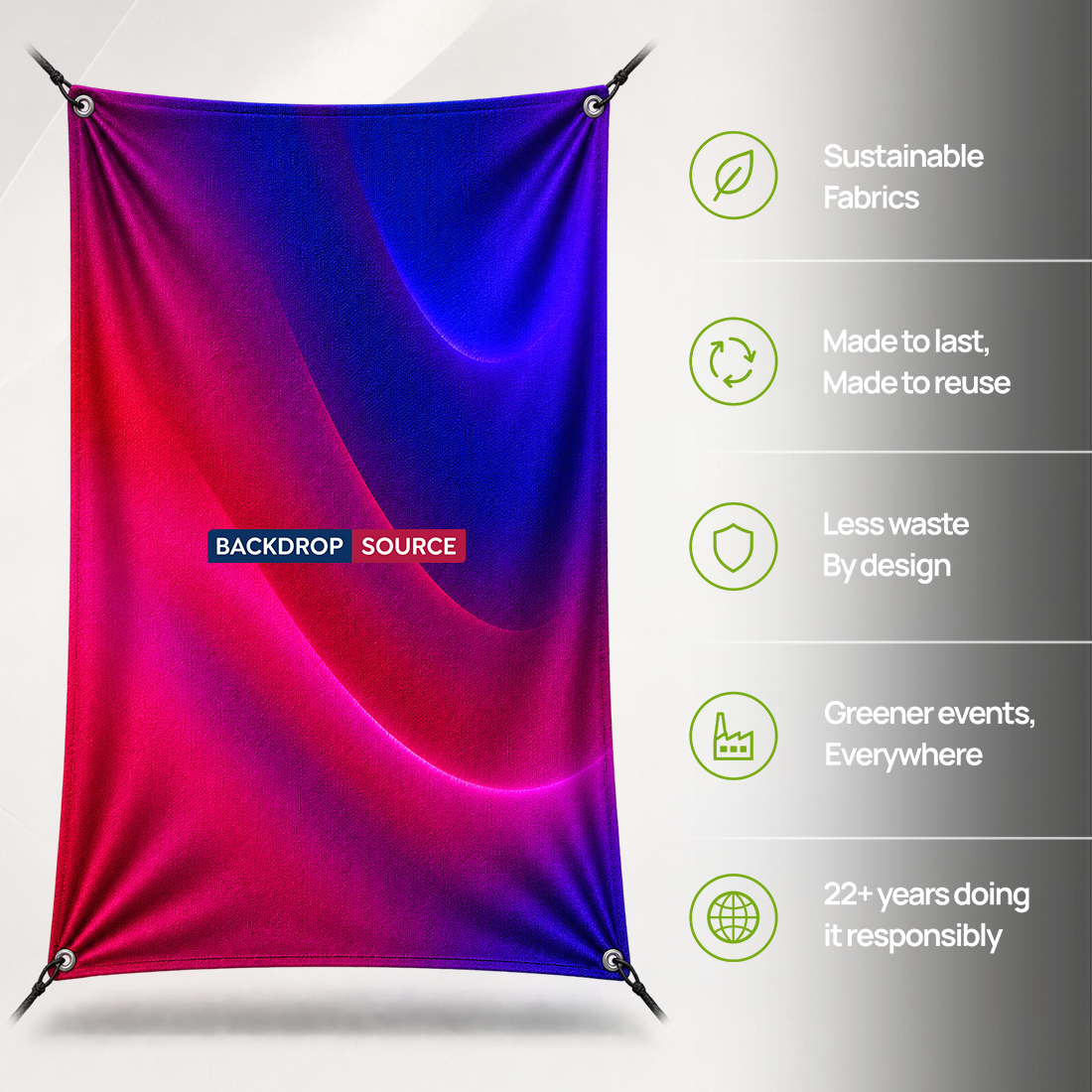 Double-Sided Printed Polyester Fabric for University Events