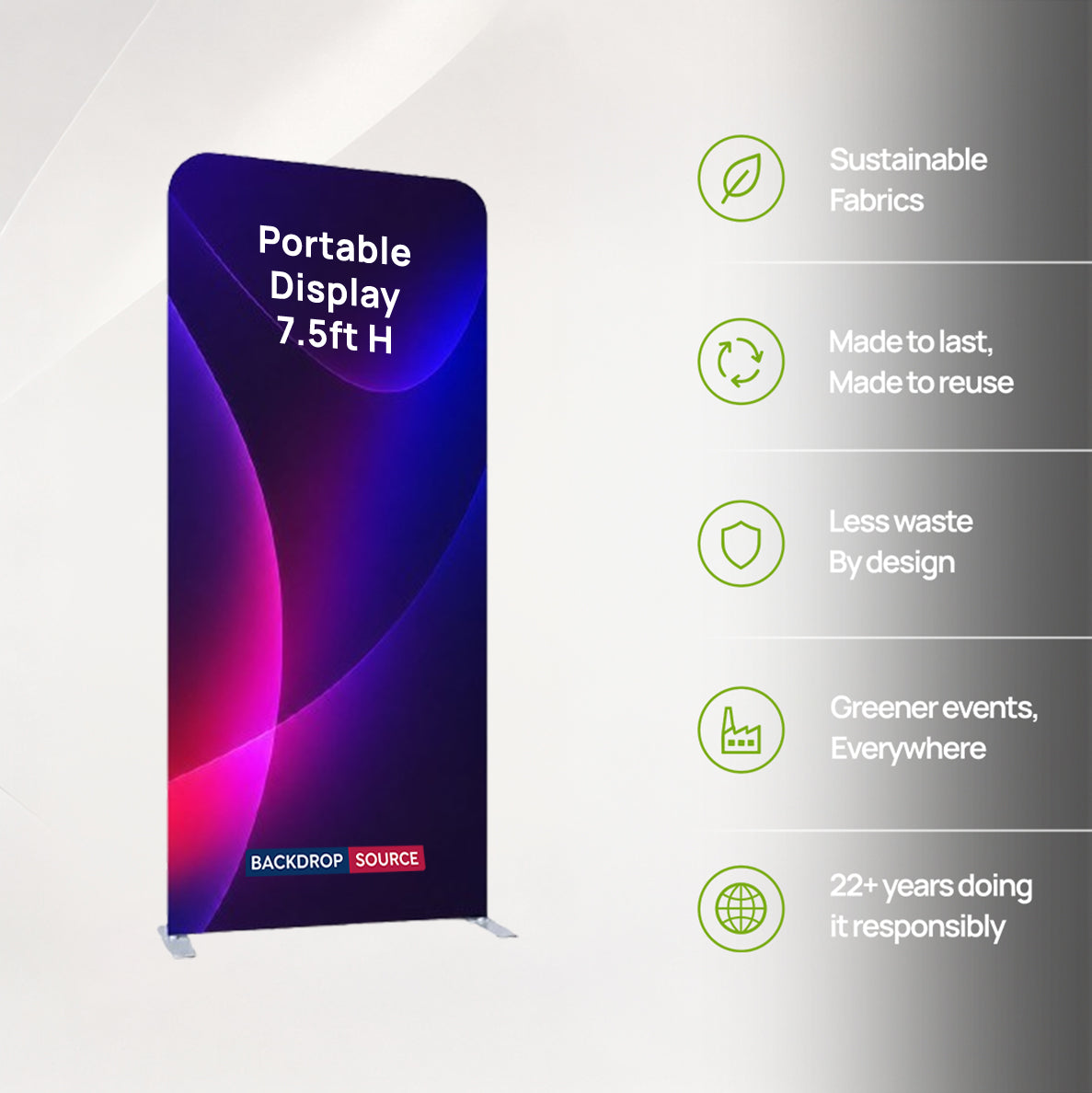 Exhibidor portátil - H-7.5ft