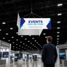 Four-Sided Pinwheel Hanging Banner Display