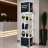 Square Portable Aluminum Spiral Tower Display - 5 Layer Shelves