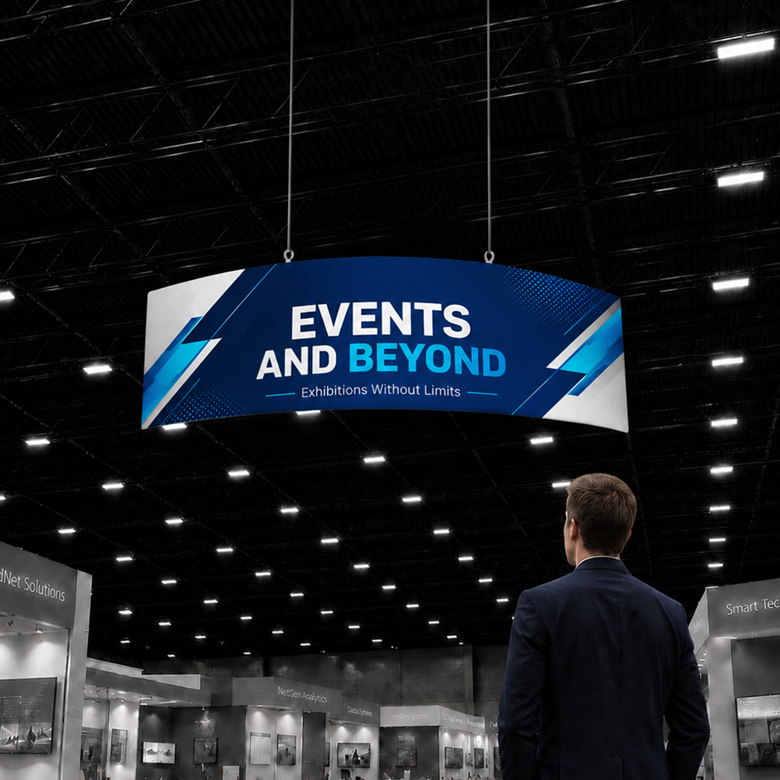 Curved Hanging Banner