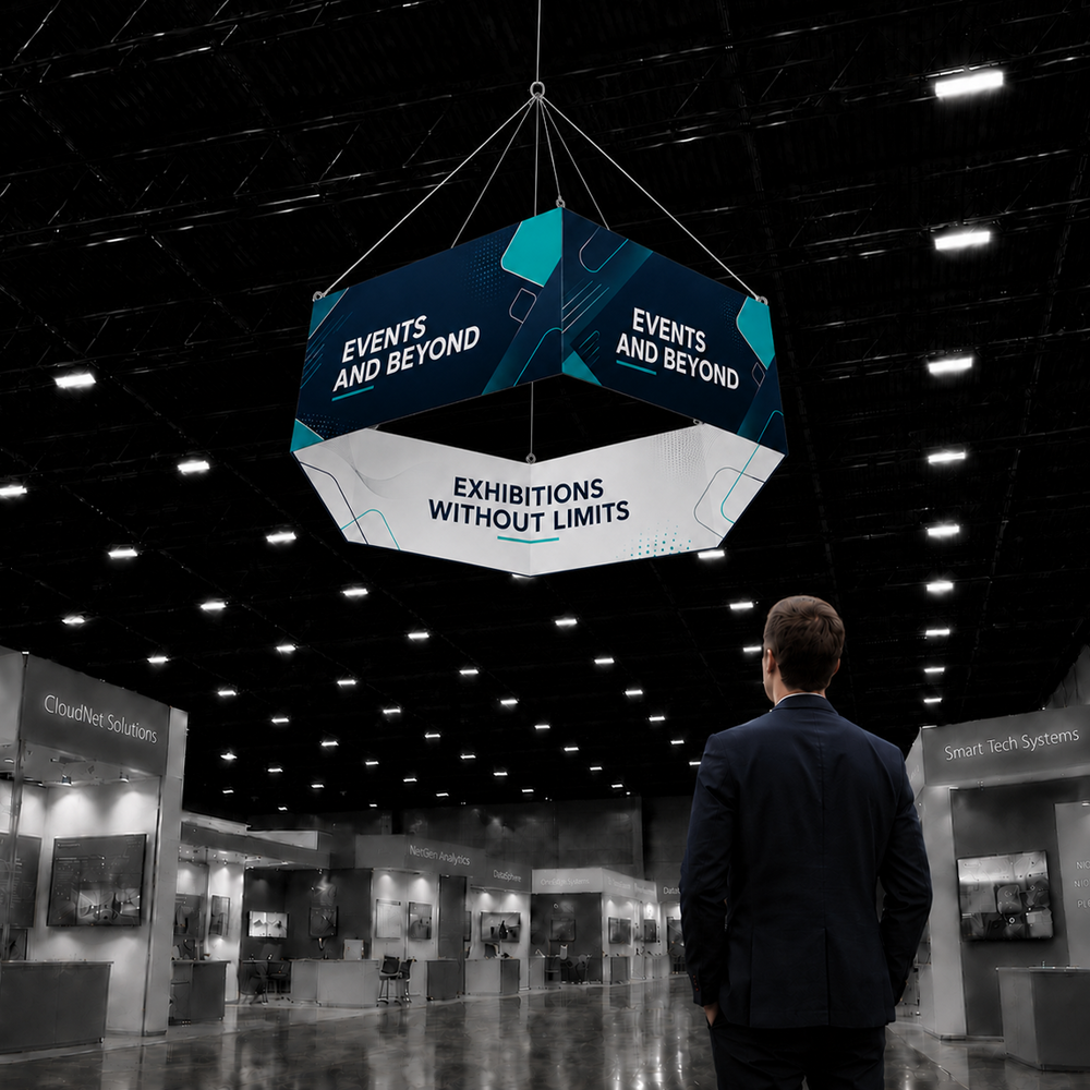 Banner colgante hexagonal Sky Tube