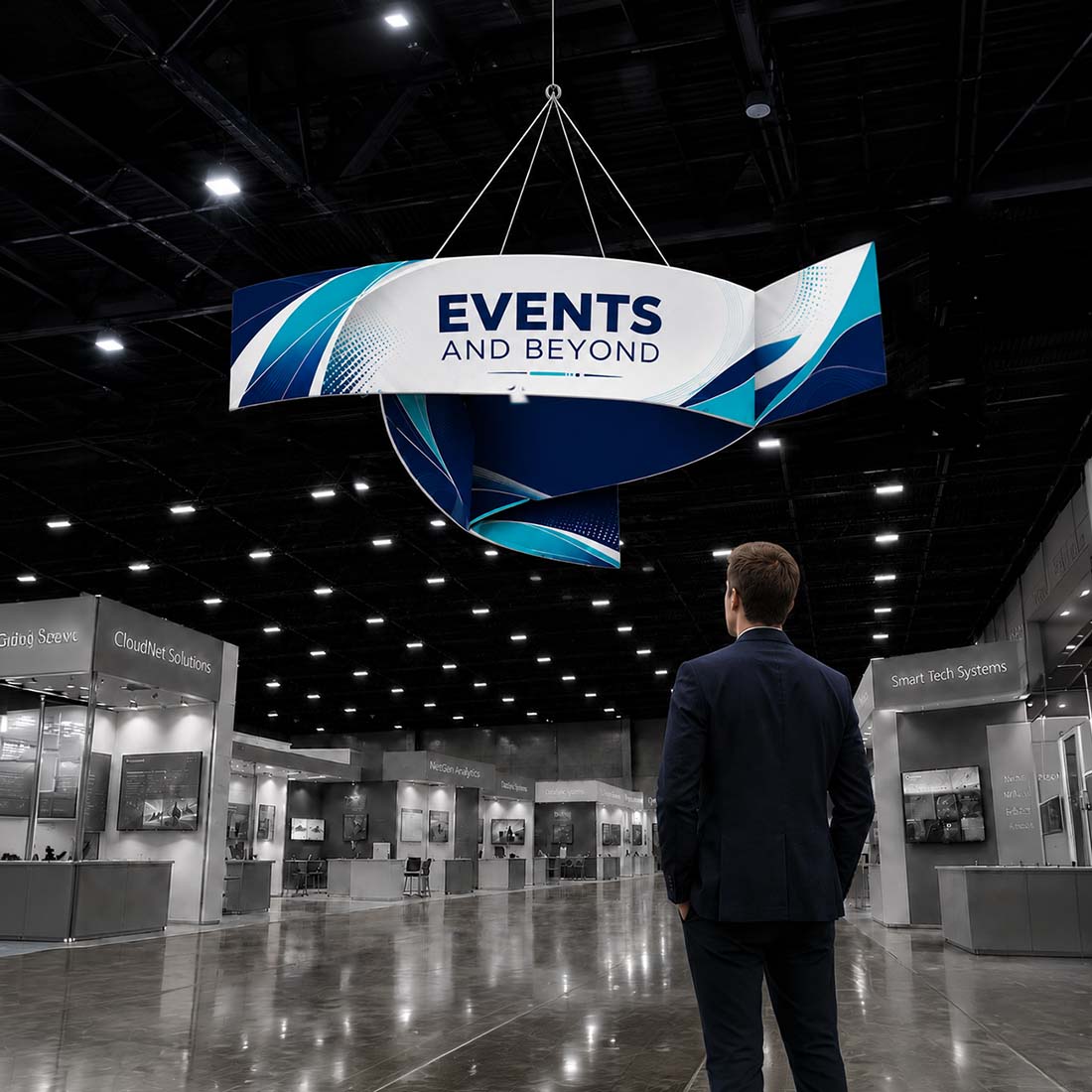 Sky Tube Pinwheel Triangle Hanging Banner