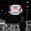 Rounded Square Quad Hanging Banner