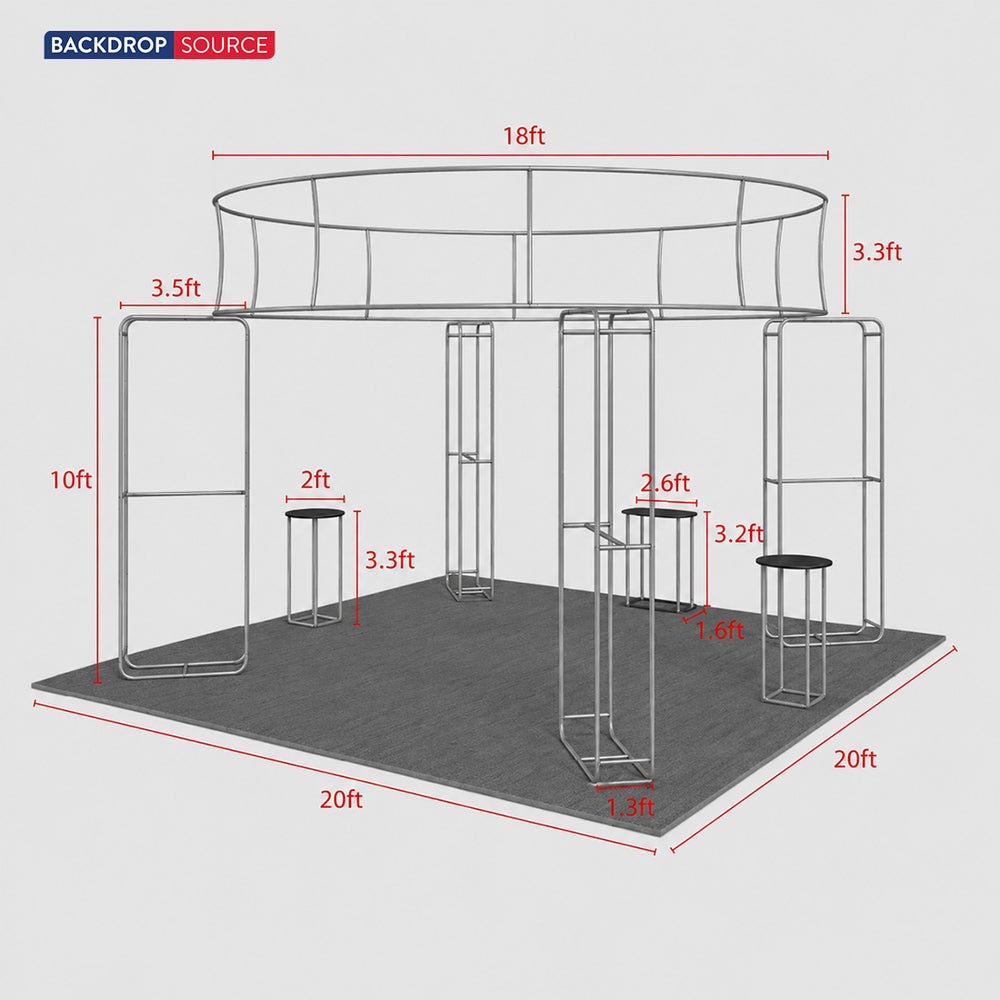 Modular Booth Kits 20ft x 20ft - Model 22