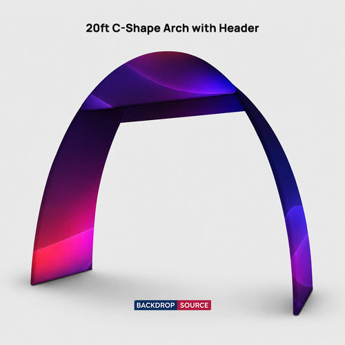 Arco de tela tensada en forma de C - 20 pies