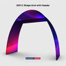 20ft C-Shaped Tension Fabric Arch with Header