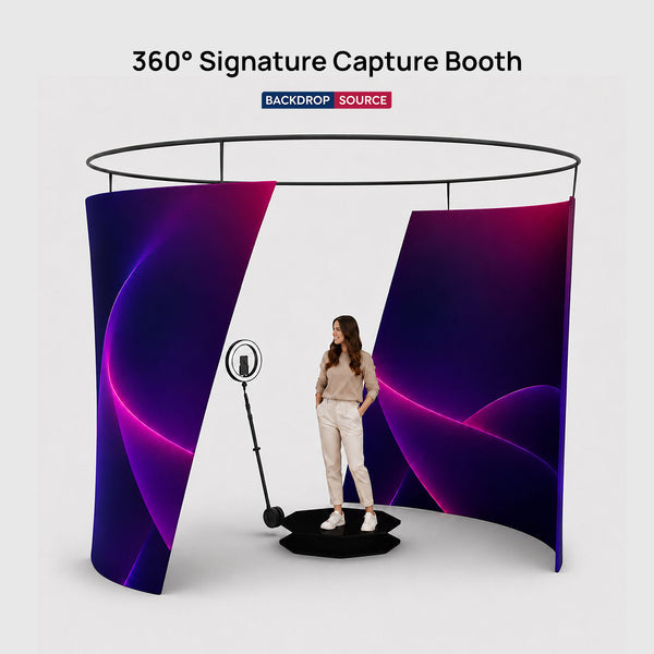 Stand de exposición con impresión personalizada de 360°