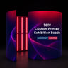 360° Custom Printed Fabric Exhibition Booth with LED Lights