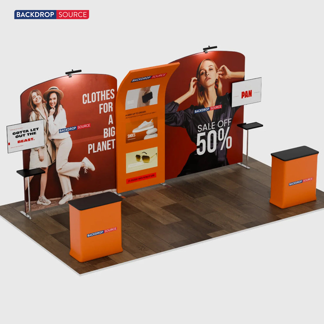 Portable Exhibit Display 20ft x 10ft - Model 9