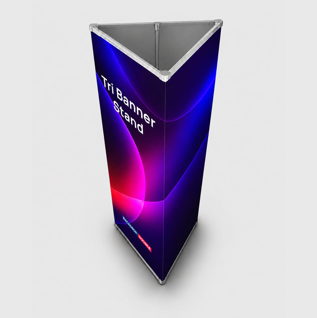 Expositor de pancartas triangulares de 3 lados Tri-banner
