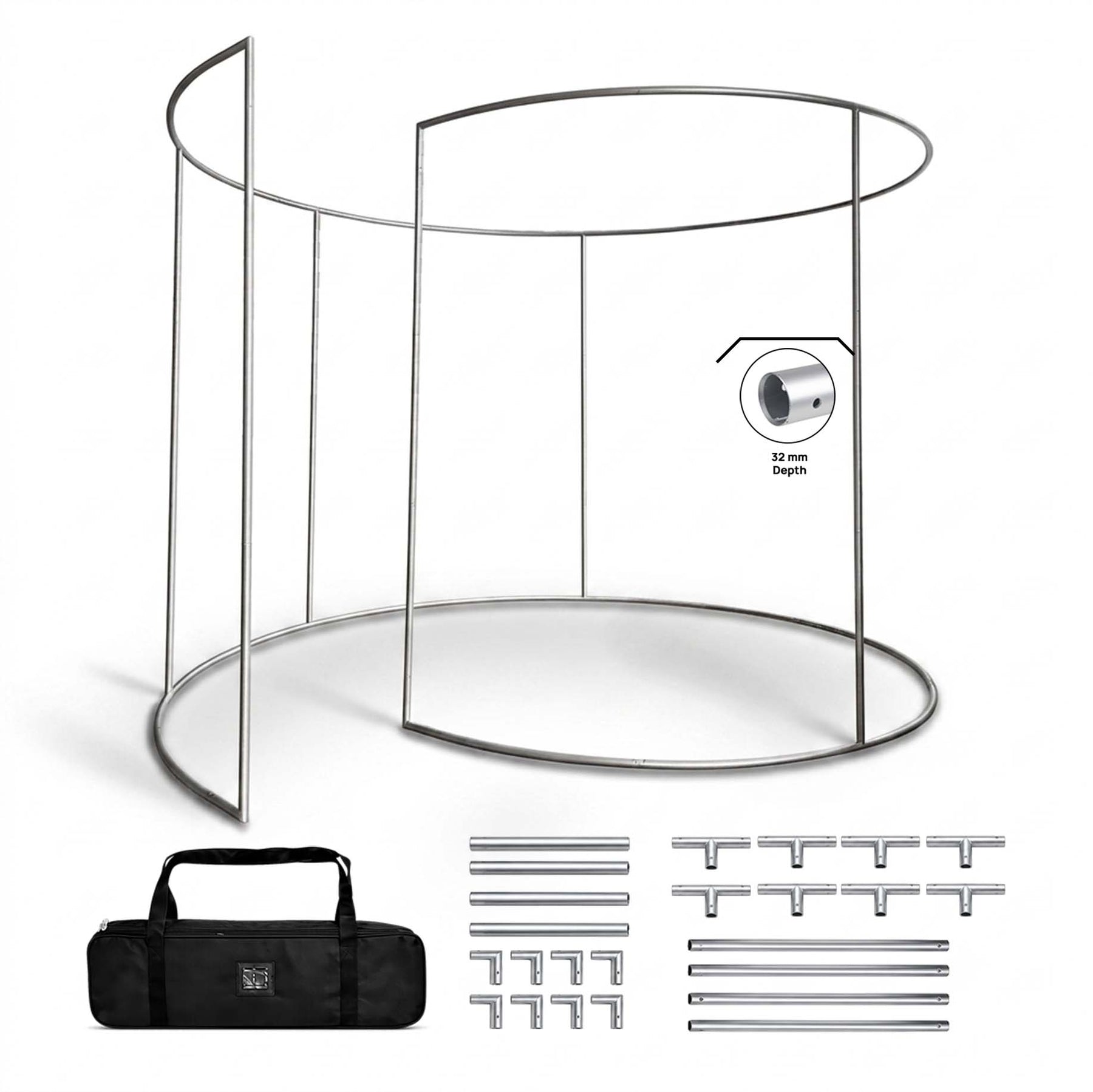 360° Custom Printed Fabric Exhibition Booth with LED Lights