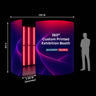 360° Custom Printed Fabric Exhibition Booth with LED Lights