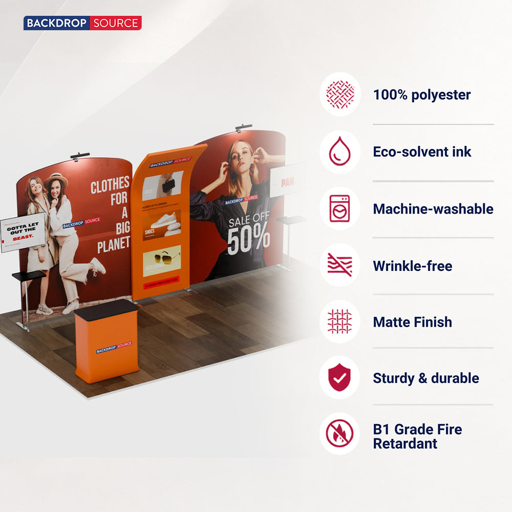 Portable Exhibit Display 20ft x 10ft - Model 9