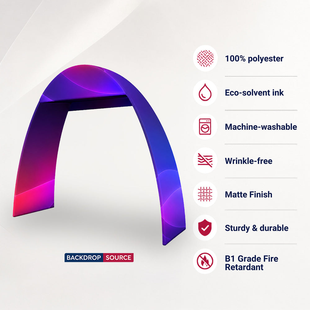 20ft C-Shaped Tension Fabric Arch with Header