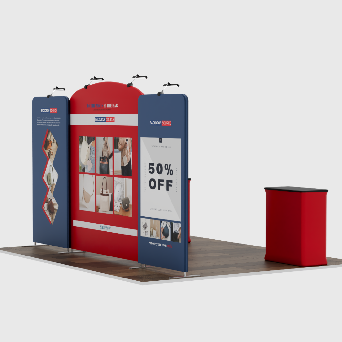 Portable Exhibit Display 20ft x 10ft - Model 7