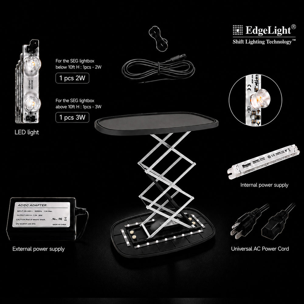 Backlit Fabric Square Pop Up Counter