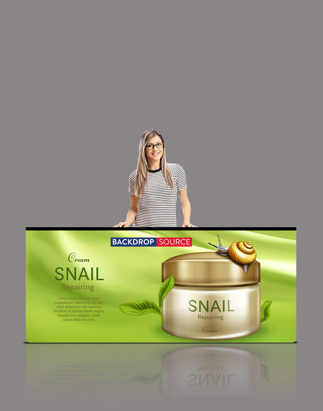 Premium Fabric Counter Display - 10ft W