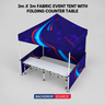 10ft x 10ft Fabric Event Tent with Folding Counter Table