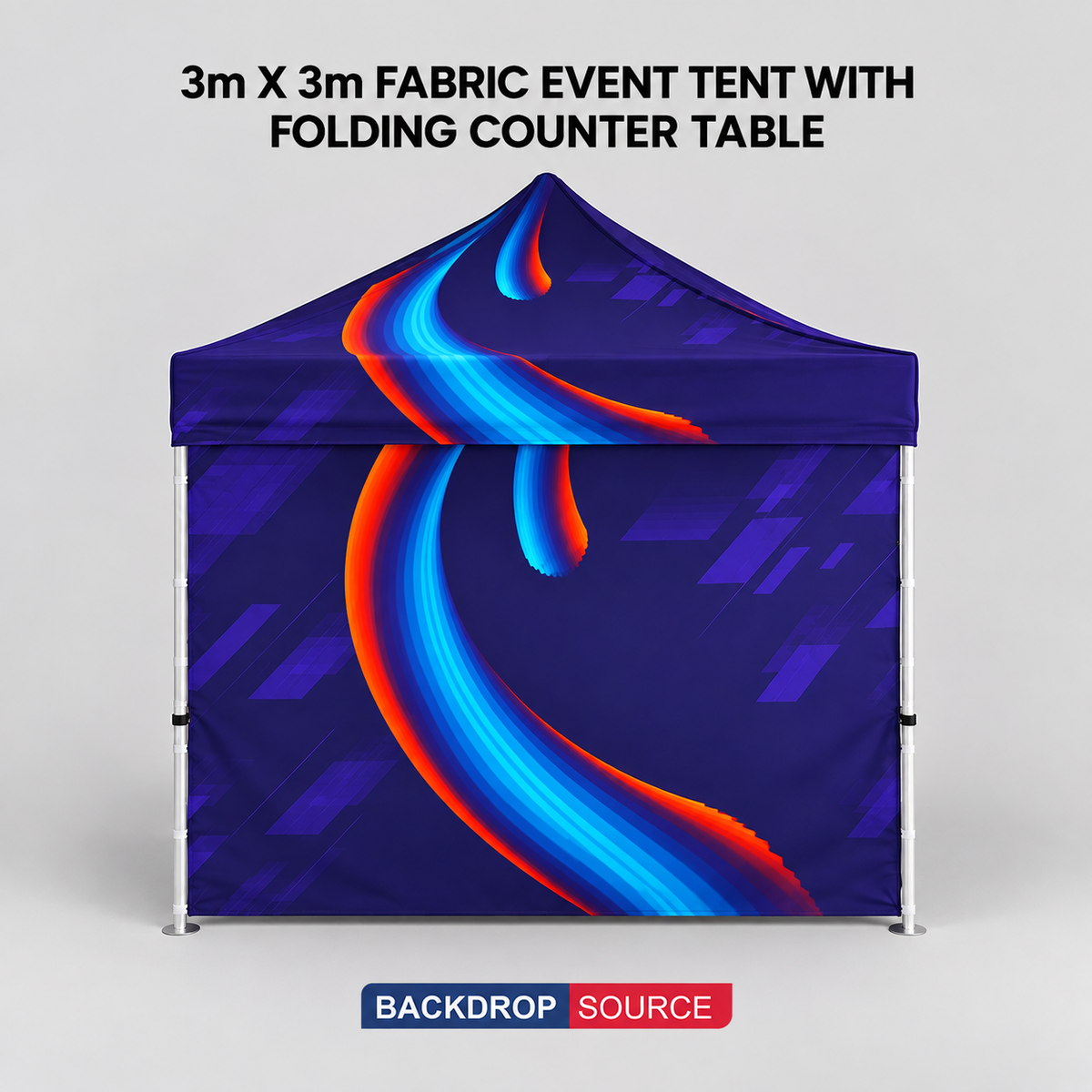 10ft x 10ft Fabric Event Tent with Folding Counter Table
