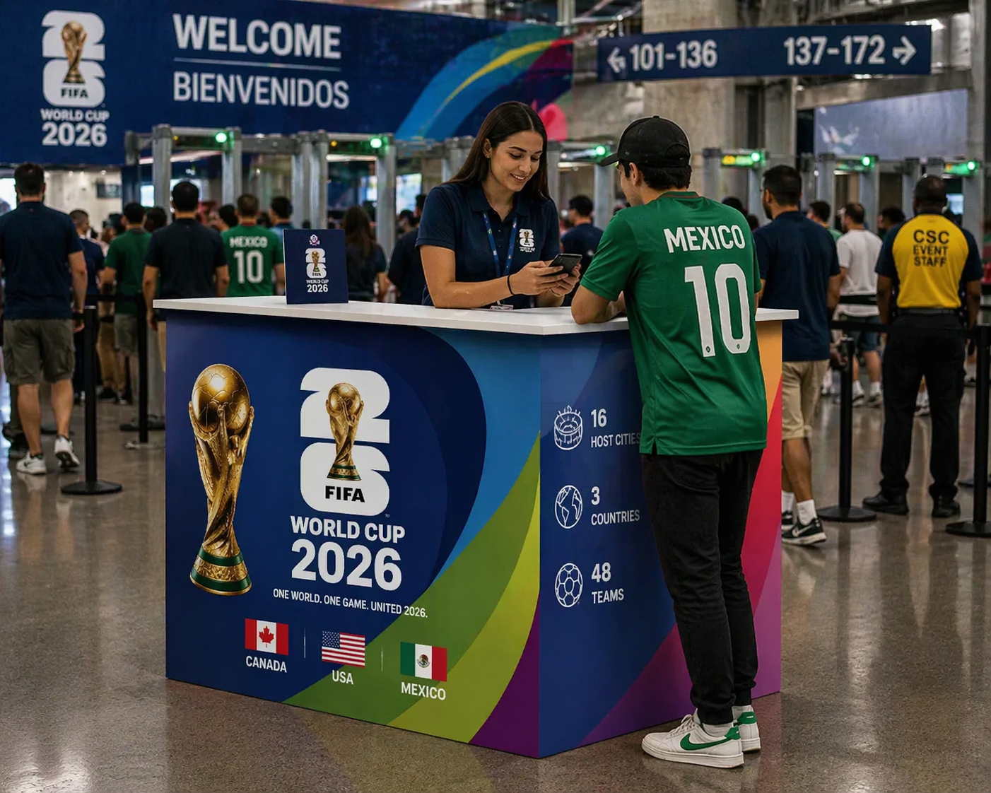 FIFA 2026 Table Pop Up Fabric Display Counter