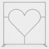 Straight Tension Fabric Media Wall – Heart Cutout