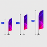 Angled Feather Fabric Flag