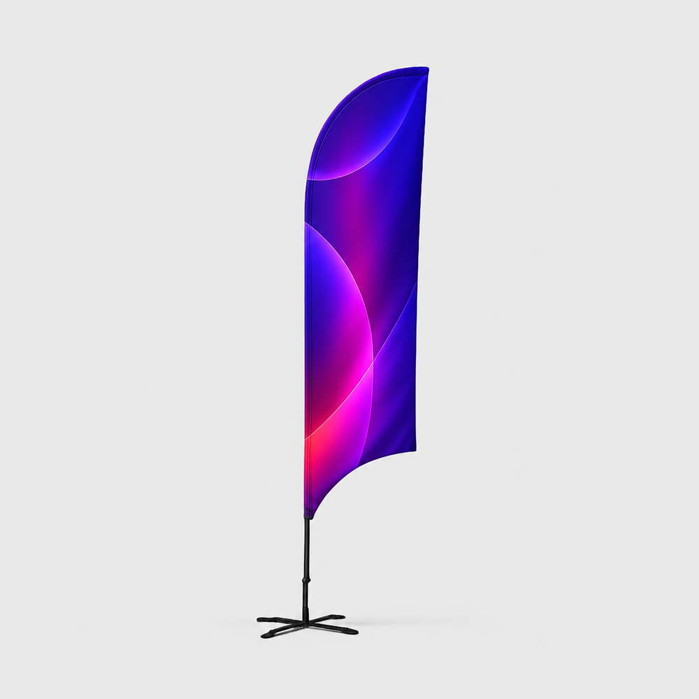Concave Feather Fabric Flag