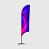Concave Feather Fabric Flag