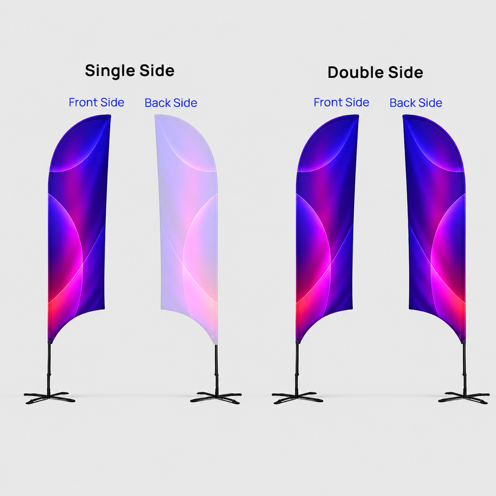 Concave Feather Fabric Flag