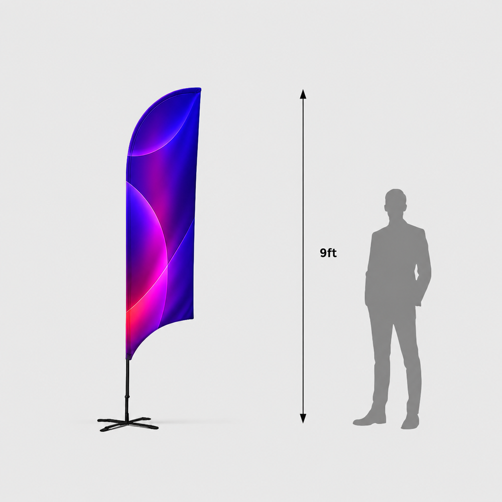 Concave Feather Fabric Flag