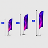 Concave Feather Fabric Flag