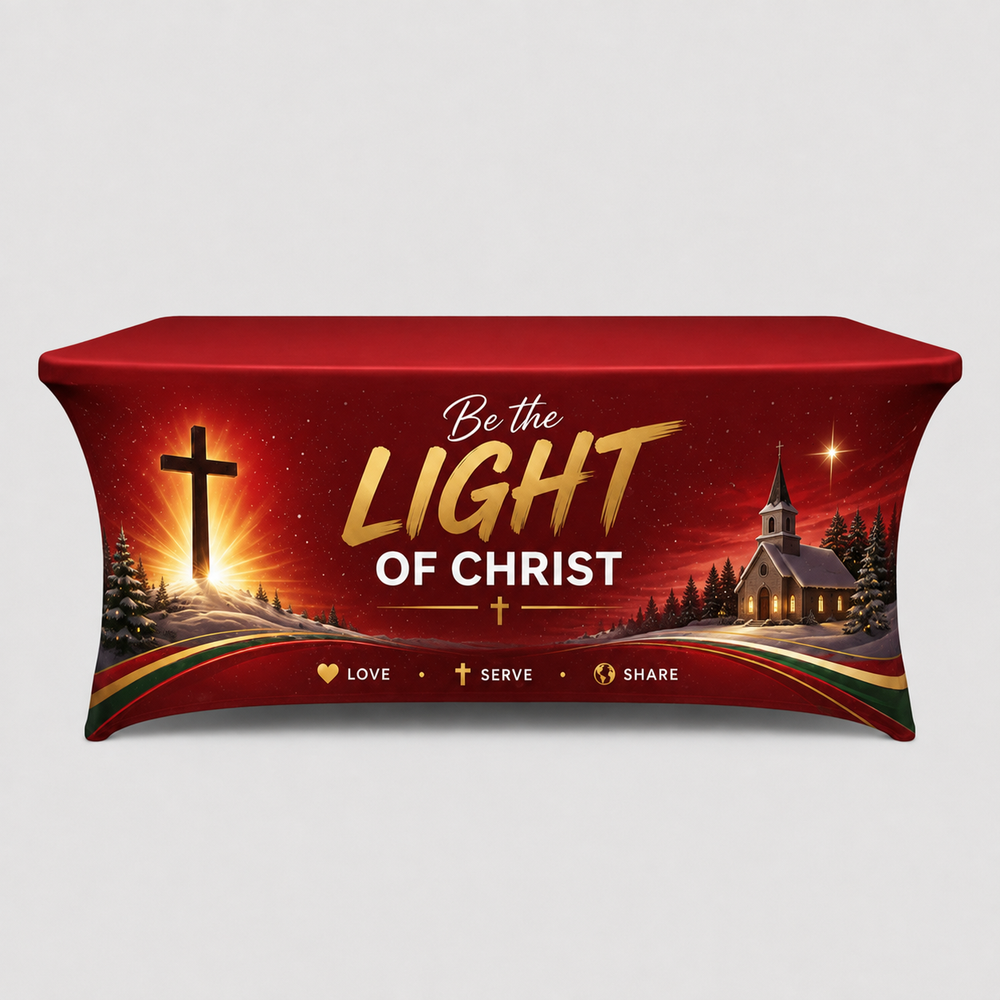 Church Welcome Desk Stretch Table Cover