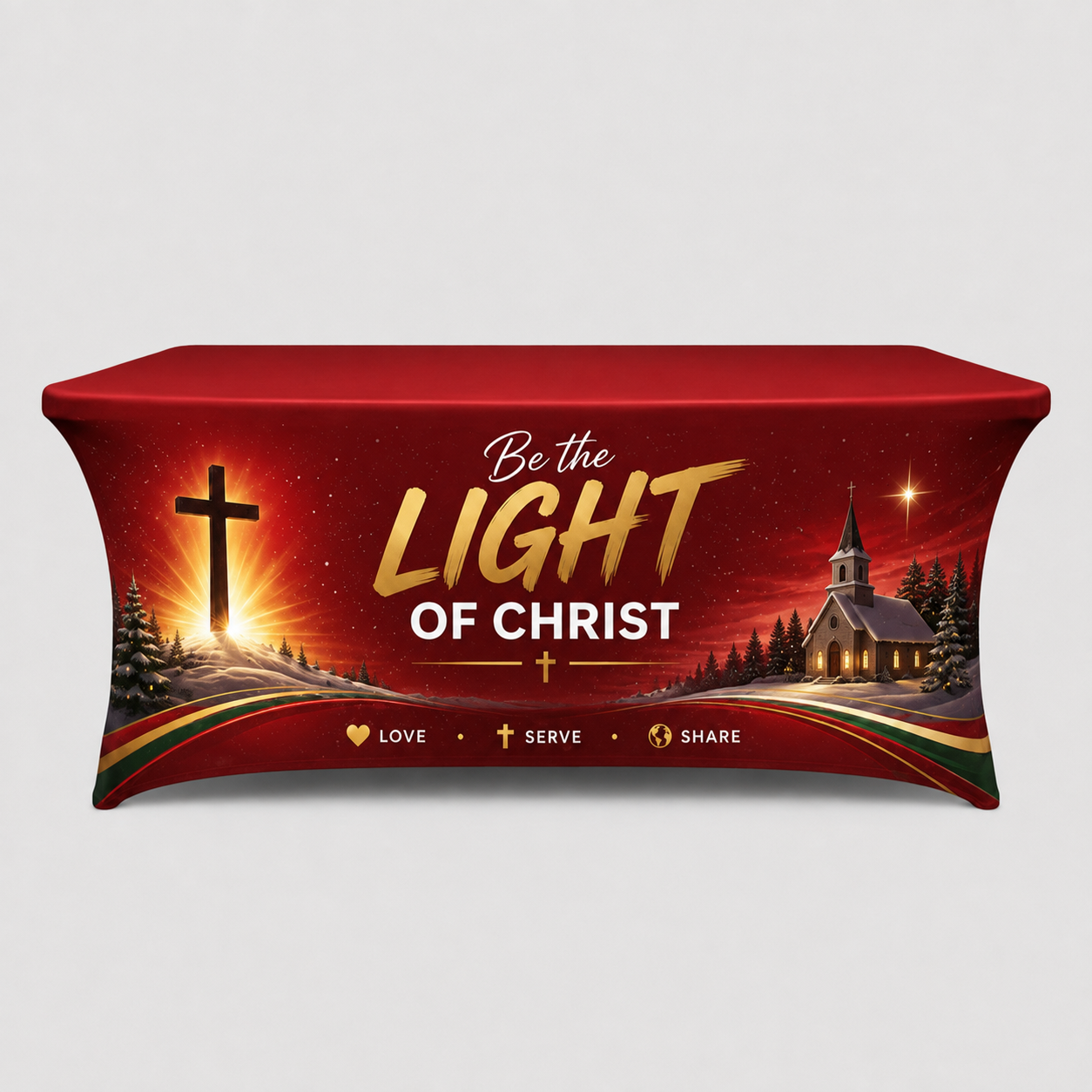 Church Welcome Desk Stretch Table Cover