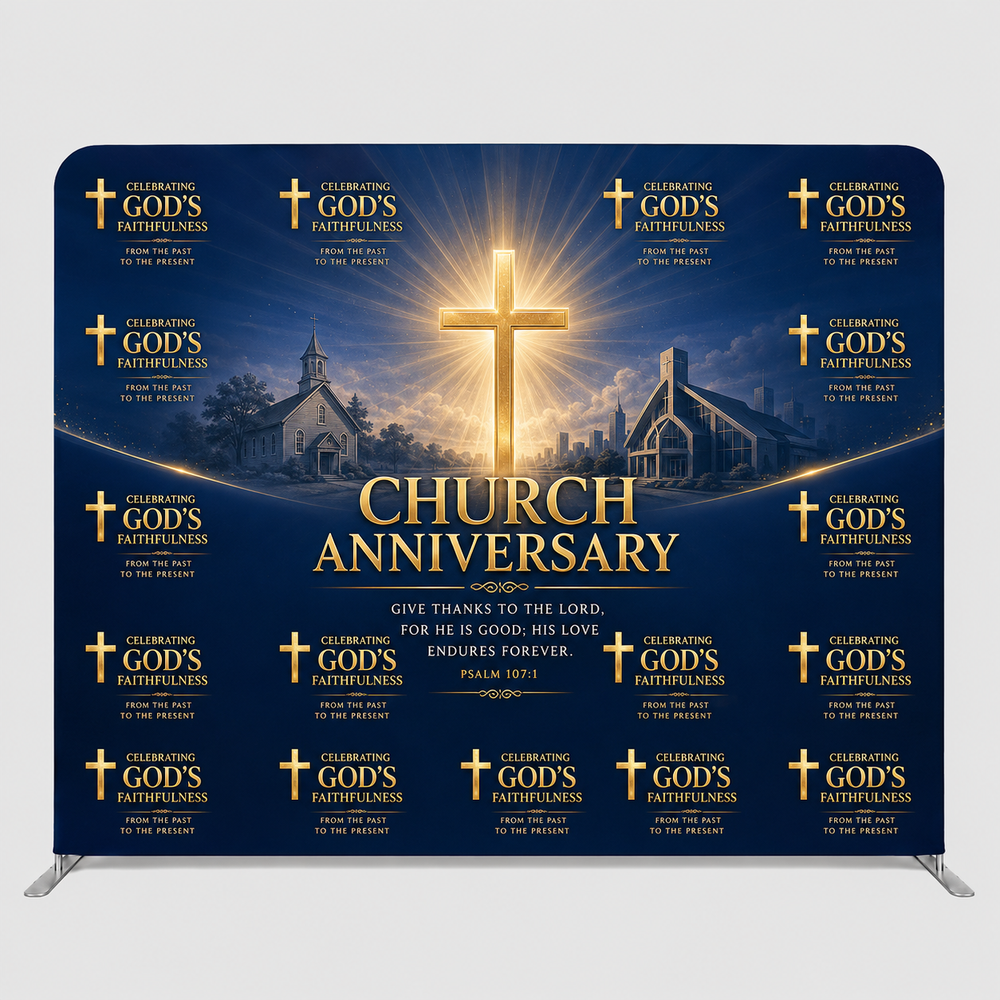Church Photo Baptism, Step & Repeat Wall