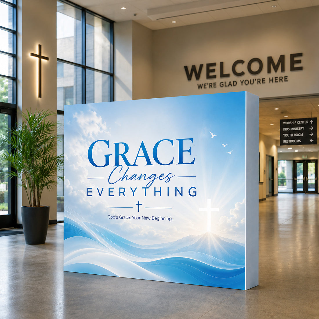Church Worship SEG Backlit Media Wall