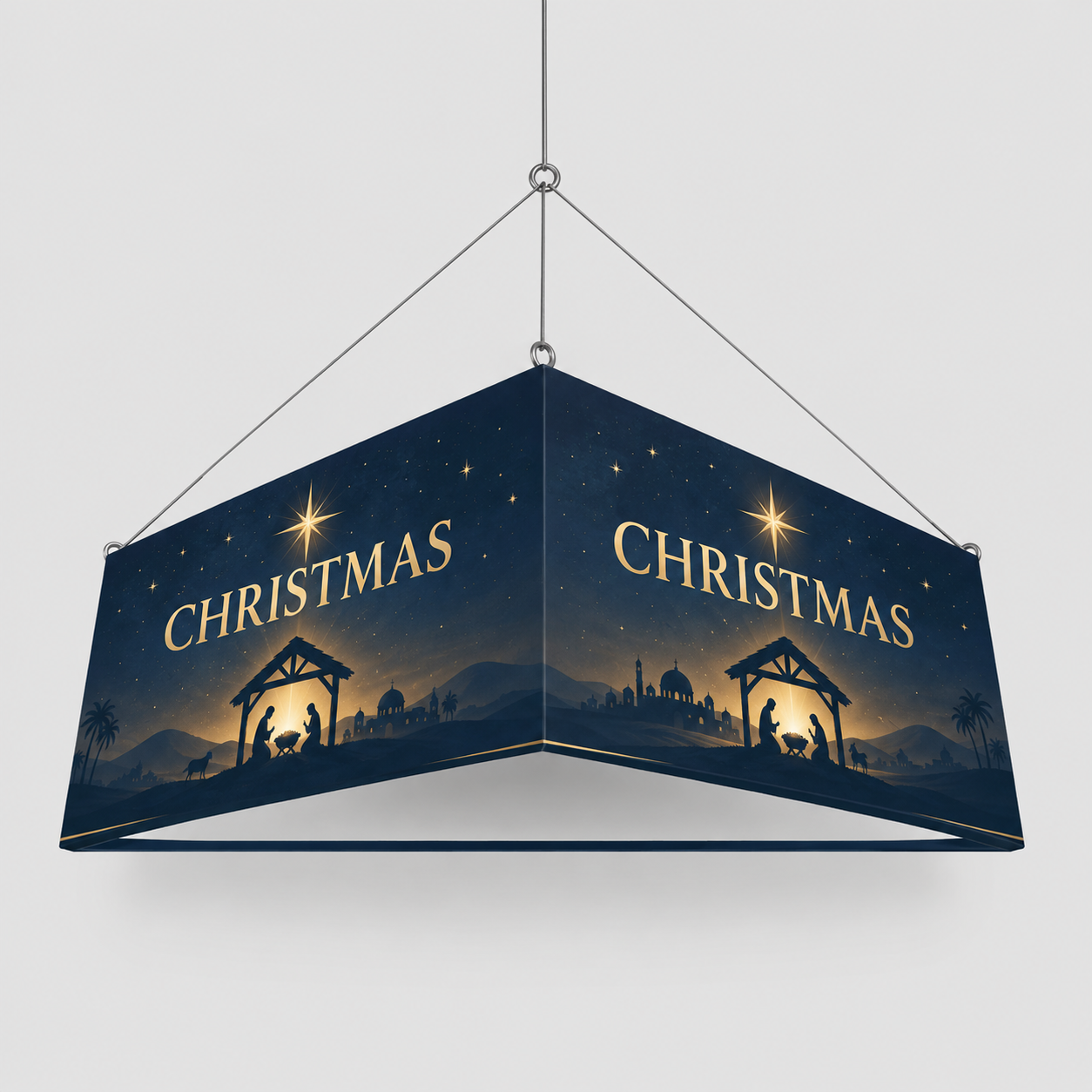 Church Triangle Hanging Banner