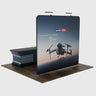 Kit de stand compacto de 10 x 10 con pared trasera y cubierta para mesa