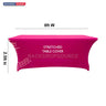 Kit de stand compacto de 10 x 10 con pared trasera y cubierta para mesa