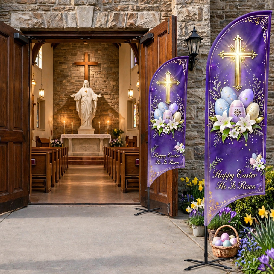 Church Concave Feather Flag