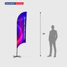 Concave Feather Fabric Flag