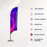 Concave Feather Fabric Flag