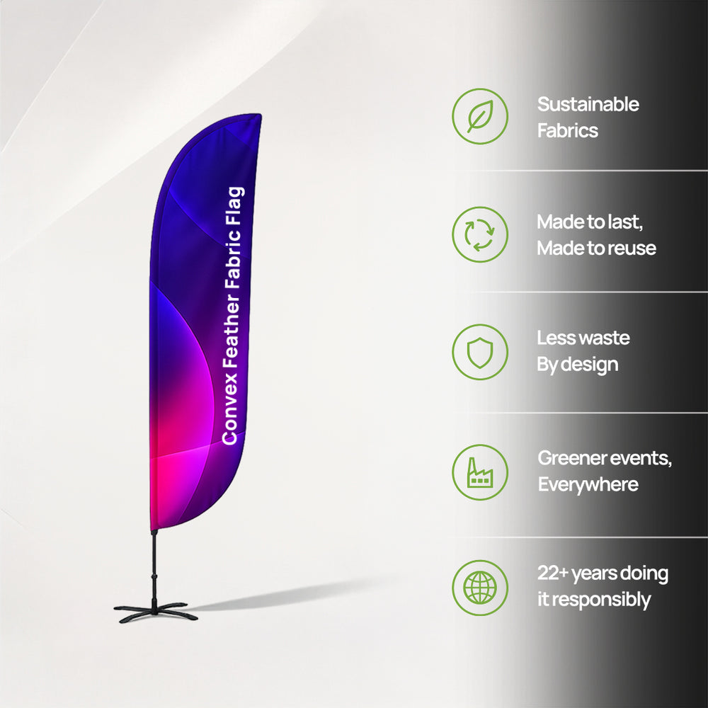 Convex Feather Fabric Flag