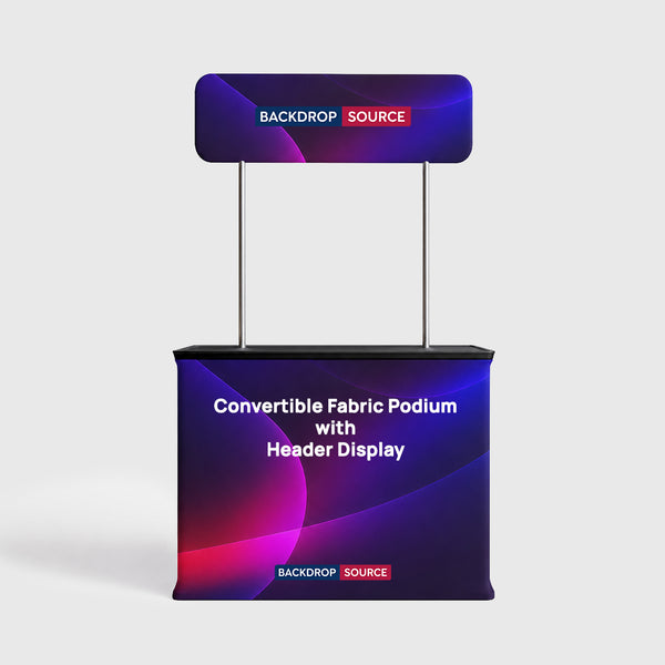 Mostrador de exhibición de tela rectangular (para exhibiciones en podios y stands)