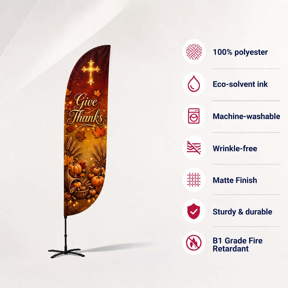 Church Convex Feather Flag