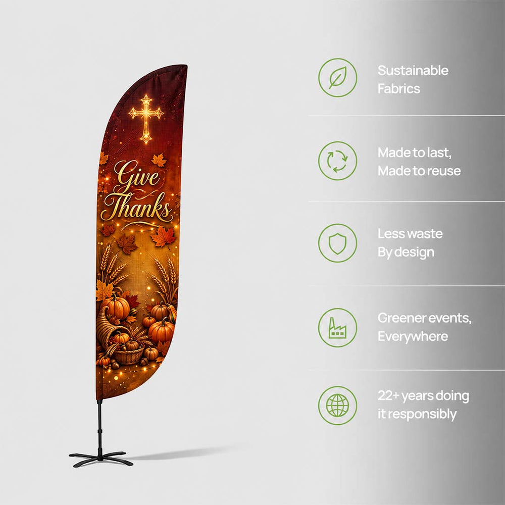 Church Convex Feather Flag